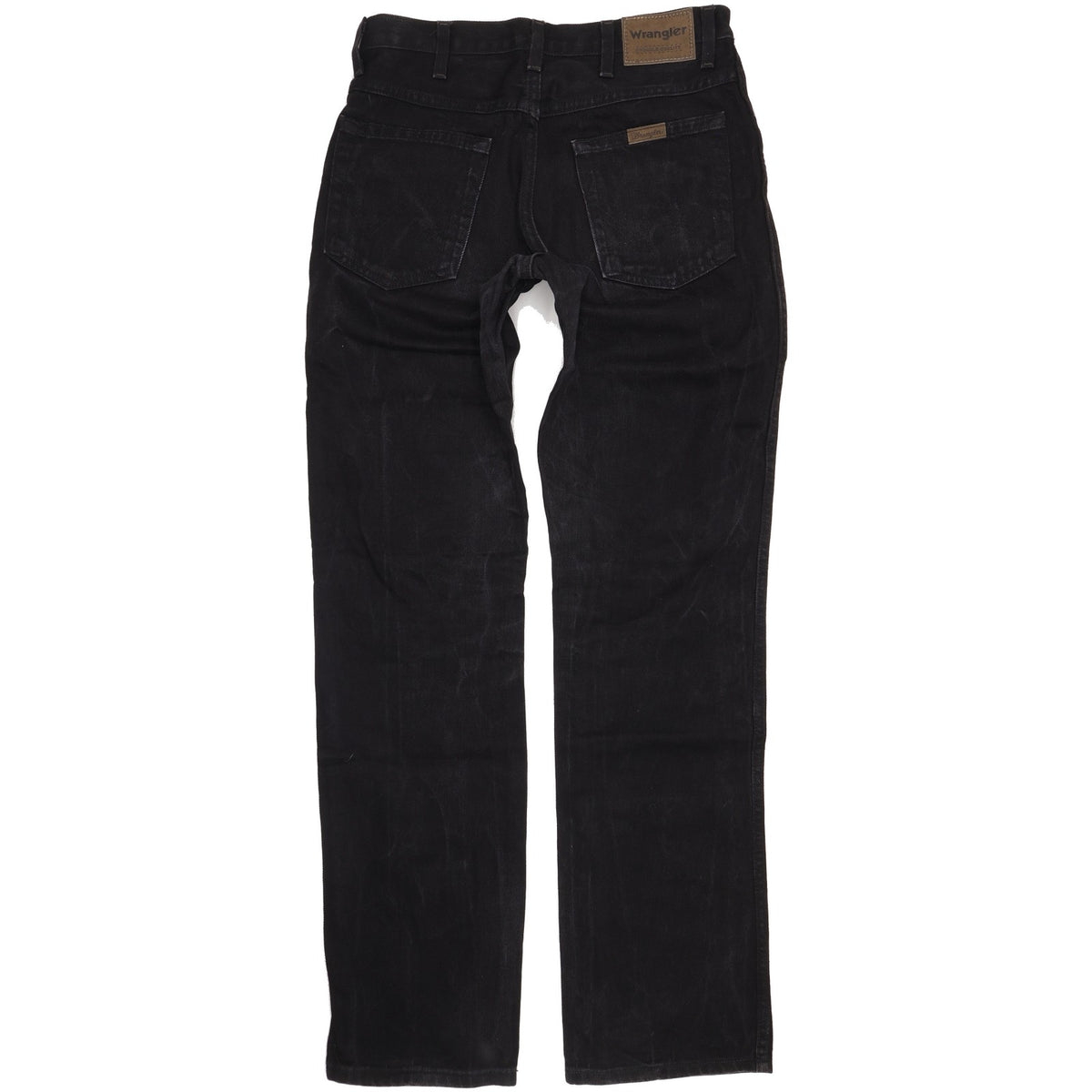 Wrangler Durable Quality Men Black Straight Regular Jeans W32 L35