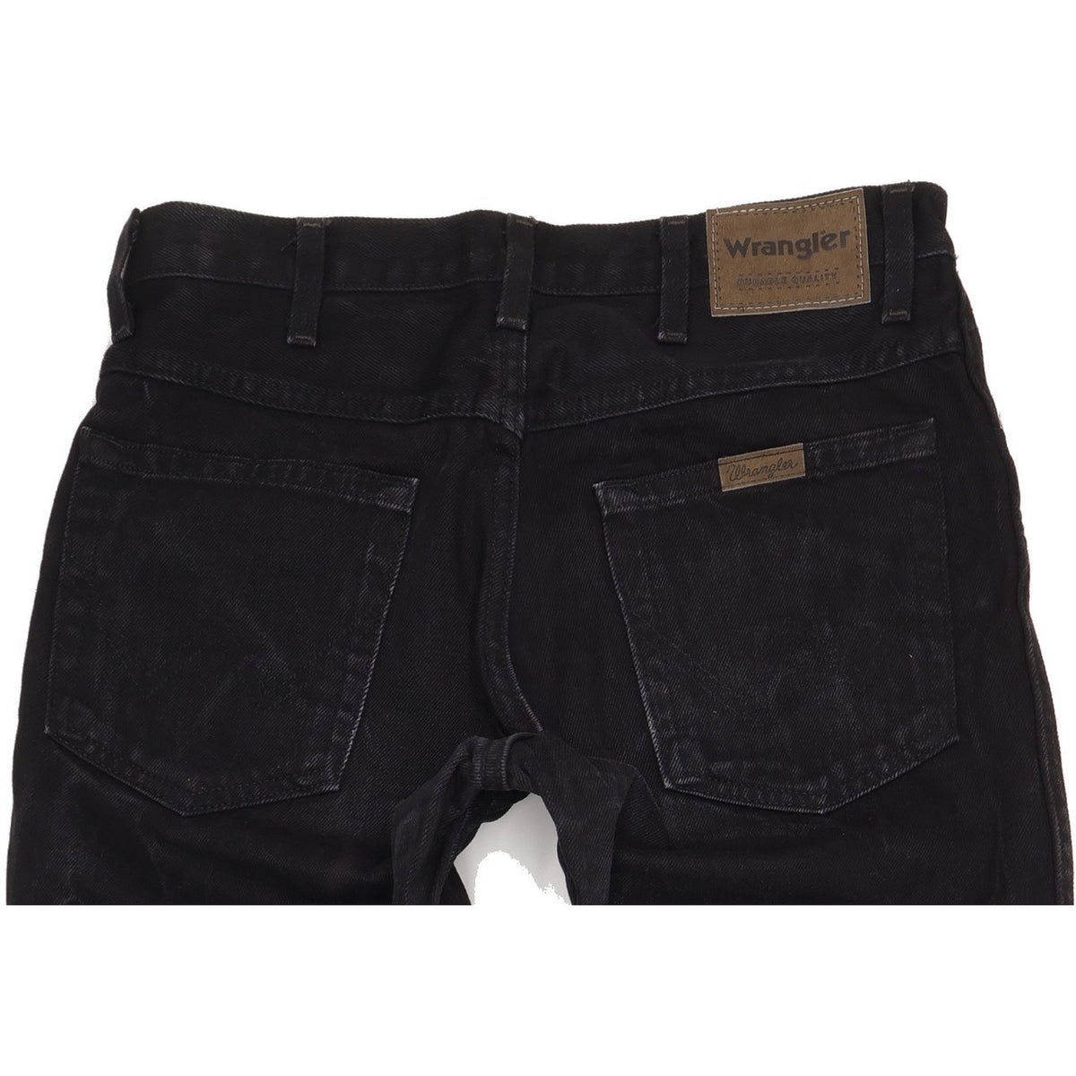 Wrangler Durable Quality Men Black Straight Regular Jeans W32 L35