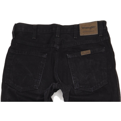 Wrangler Durable Quality Men Black Straight Regular Jeans W32 L35