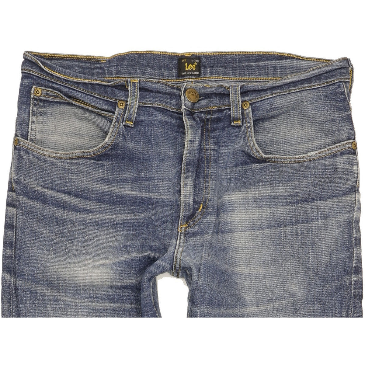 Lee Brooklyn Men Blue Straight Regular Stretch Jeans W33 L31