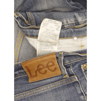 Lee Brooklyn Men Blue Straight Regular Stretch Jeans W33 L31