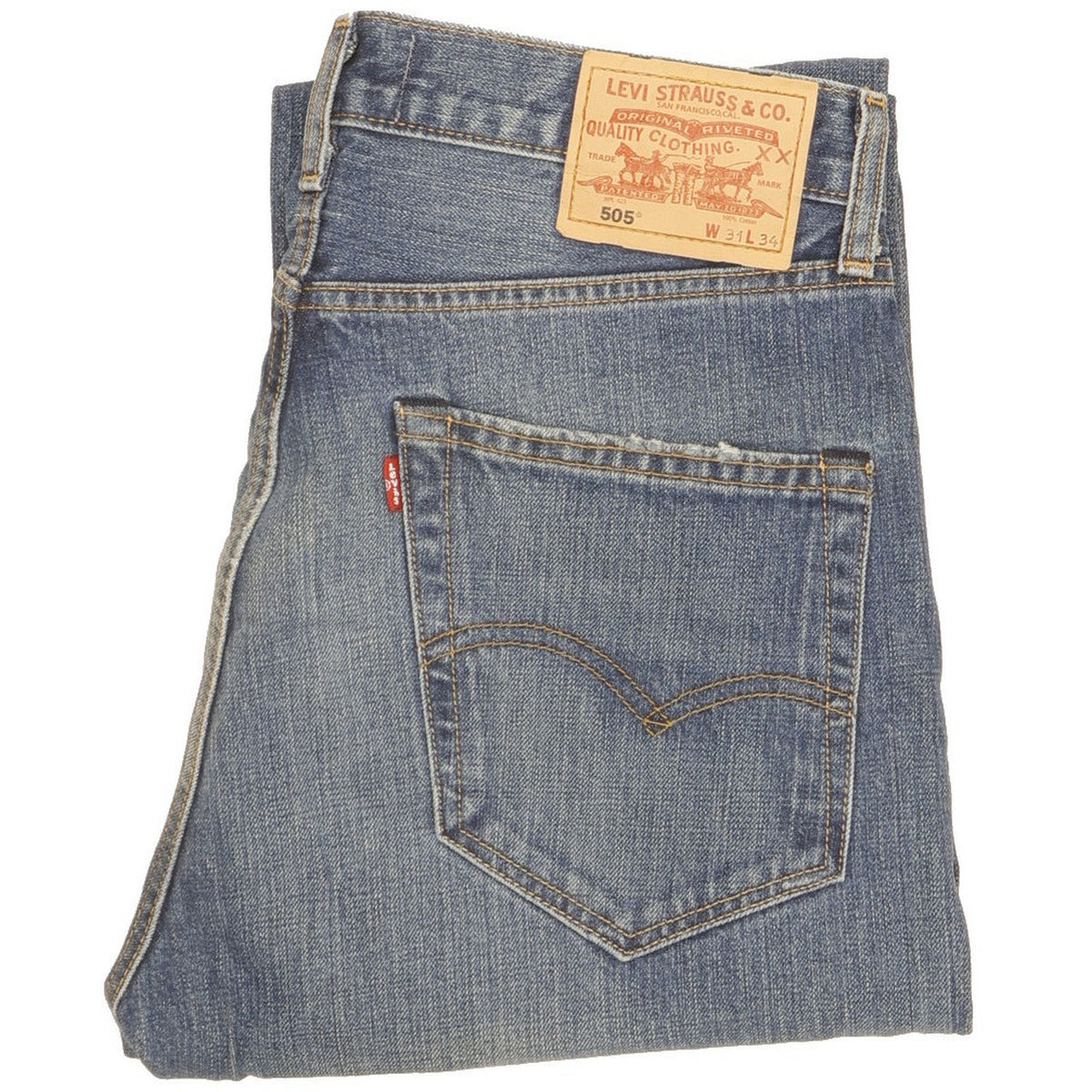 Levi's 505 Men Blue Straight Regular Jeans W31 L29