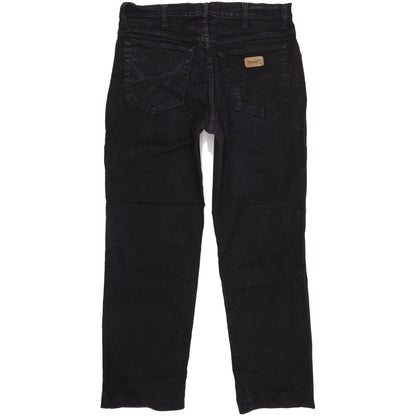 Wrangler Texas Men Black Straight Regular Stretch Jeans W34 L29