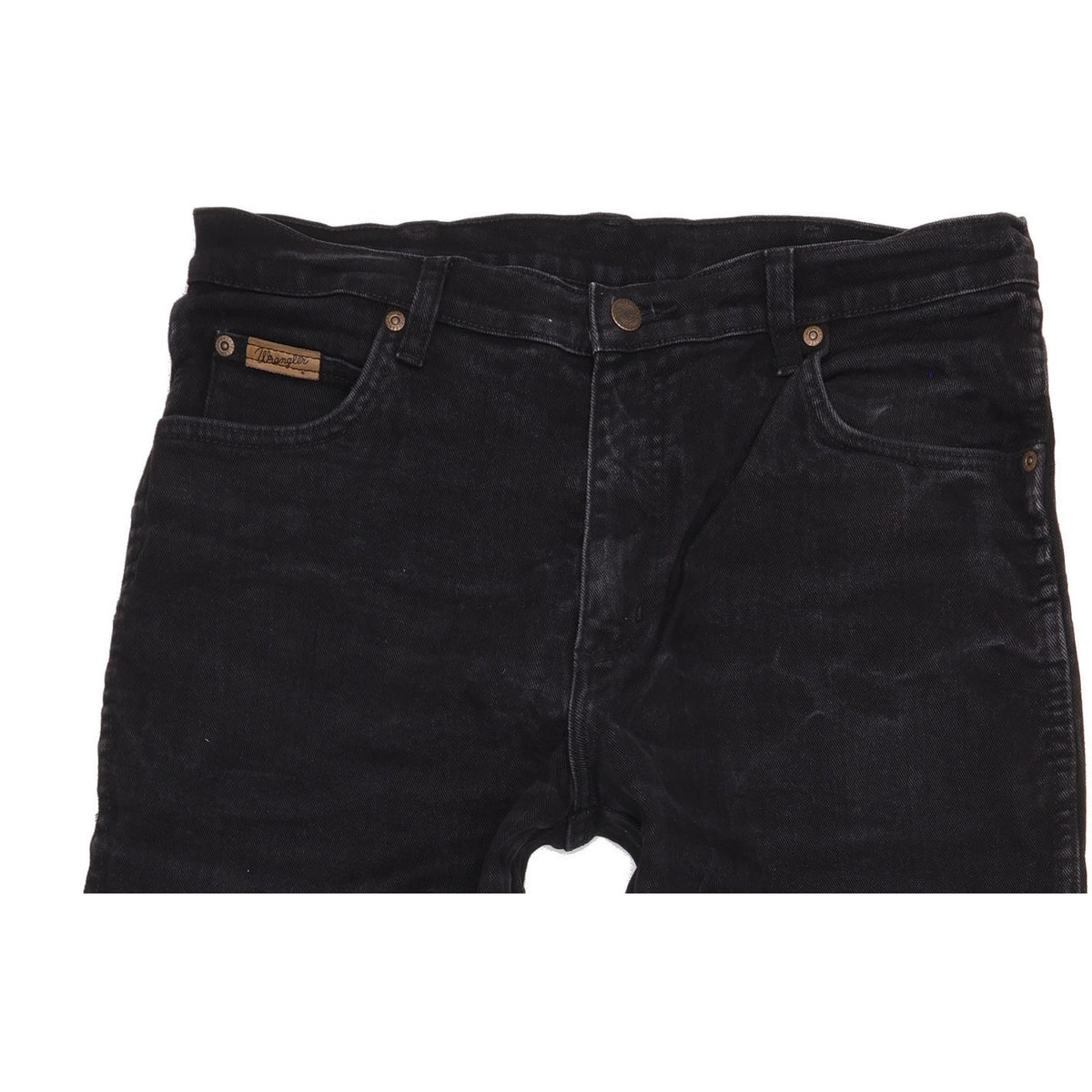 Wrangler Texas Men Black Straight Regular Stretch Jeans W34 L29
