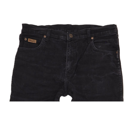 Wrangler Texas Men Black Straight Regular Stretch Jeans W34 L29