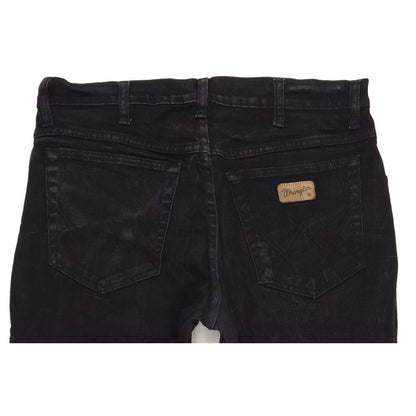 Wrangler Texas Men Black Straight Regular Stretch Jeans W34 L29