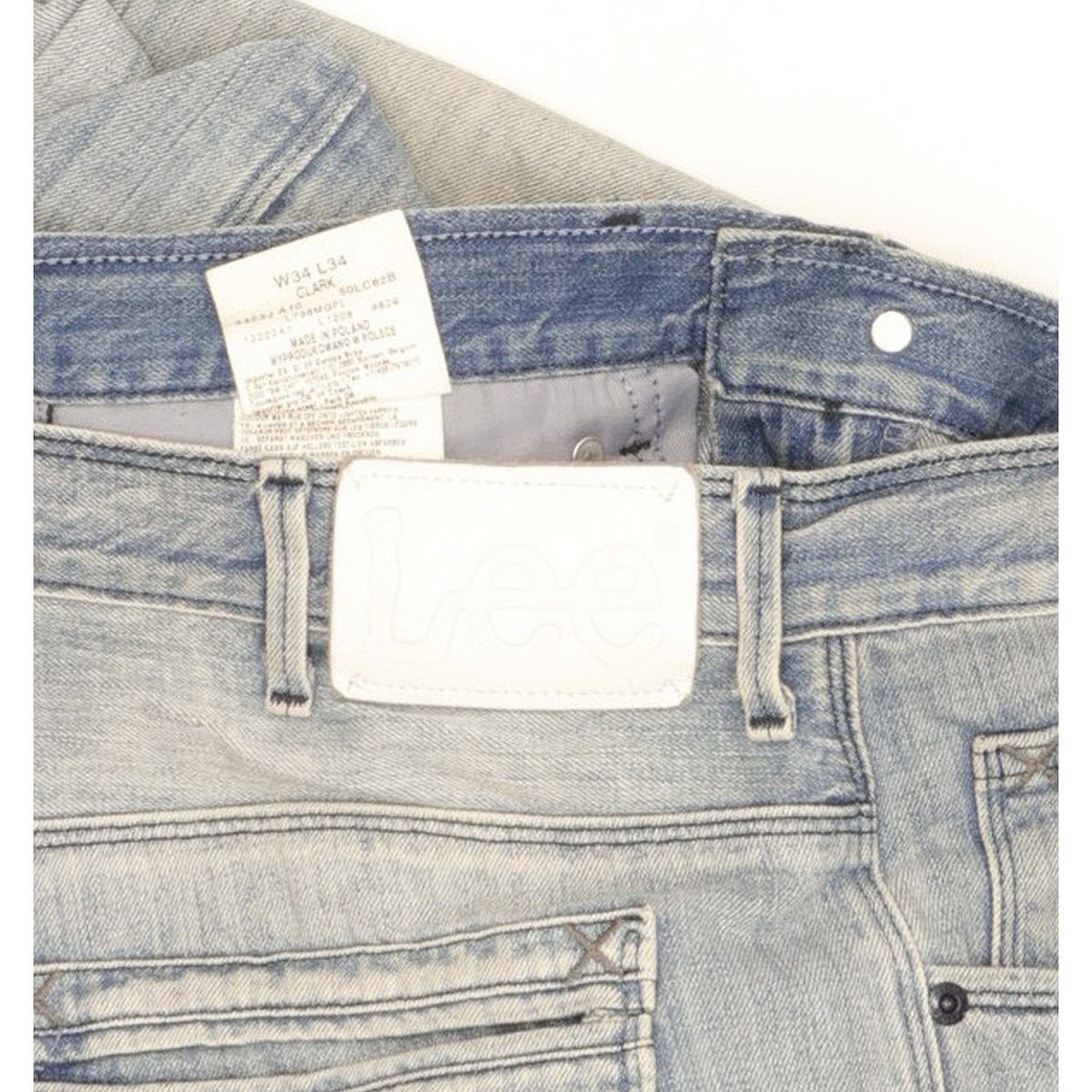 Lee Clark Men Blue Straight Regular Jeans W34 L32