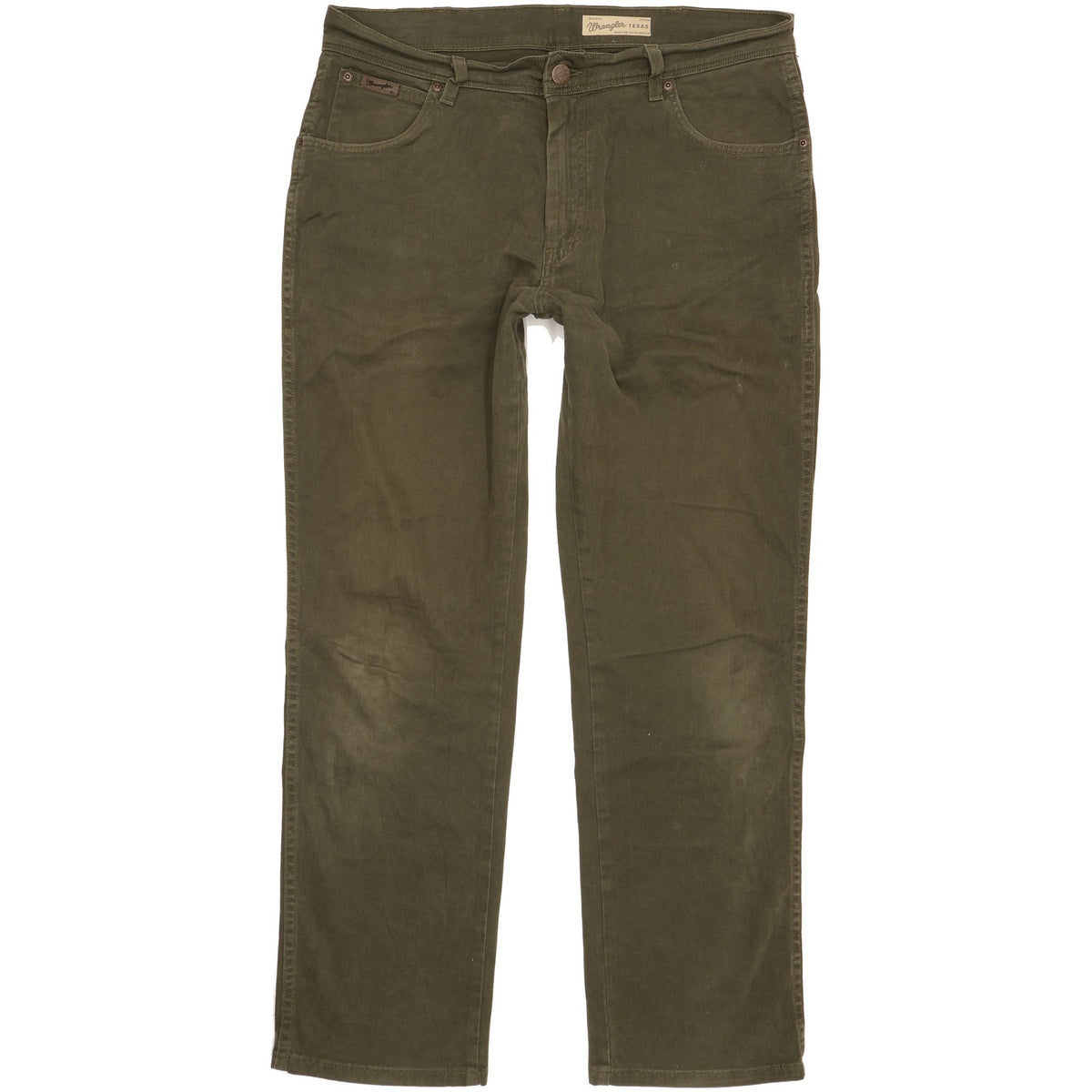Wrangler Texas Men Green Straight Regular Stretch Jeans W35 L30