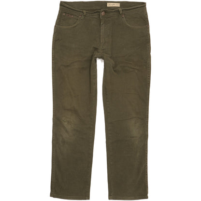Wrangler Texas Men Green Straight Regular Stretch Jeans W35 L30