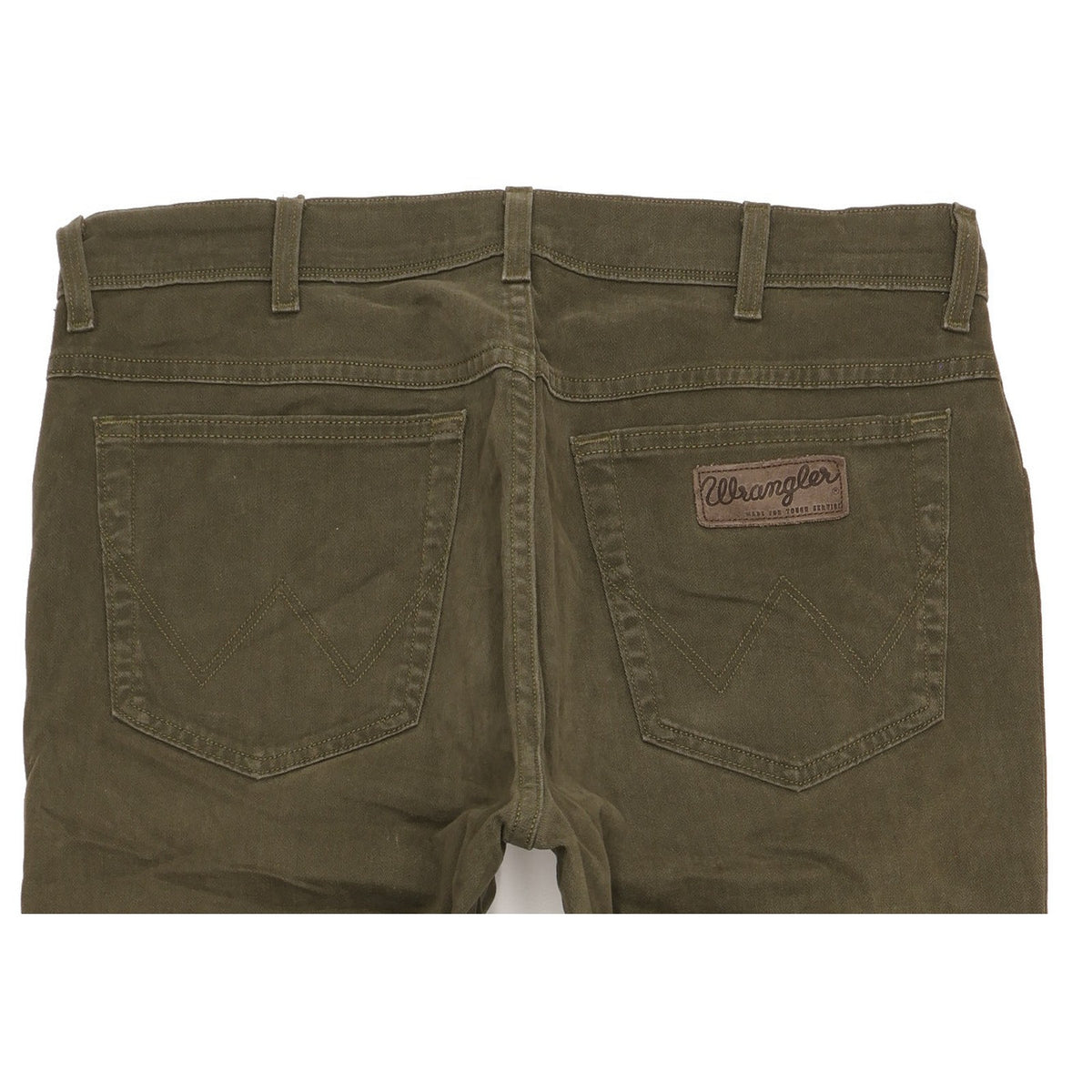Wrangler Texas Men Green Straight Regular Stretch Jeans W35 L30