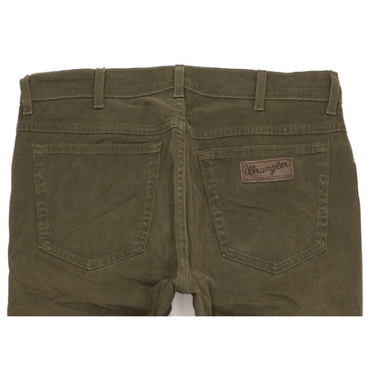 Wrangler Texas Men Green Straight Regular Stretch Jeans W35 L30
