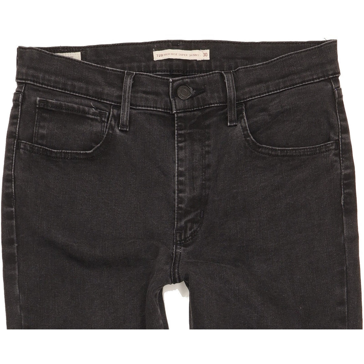 Levi's 720 Black Skinny Slim Stretch Jeans High Waisted W30 L28