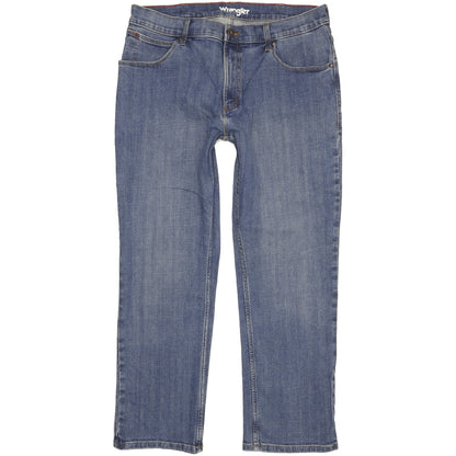 Wrangler Men Blue Straight Regular Stretch Jeans W36 L29