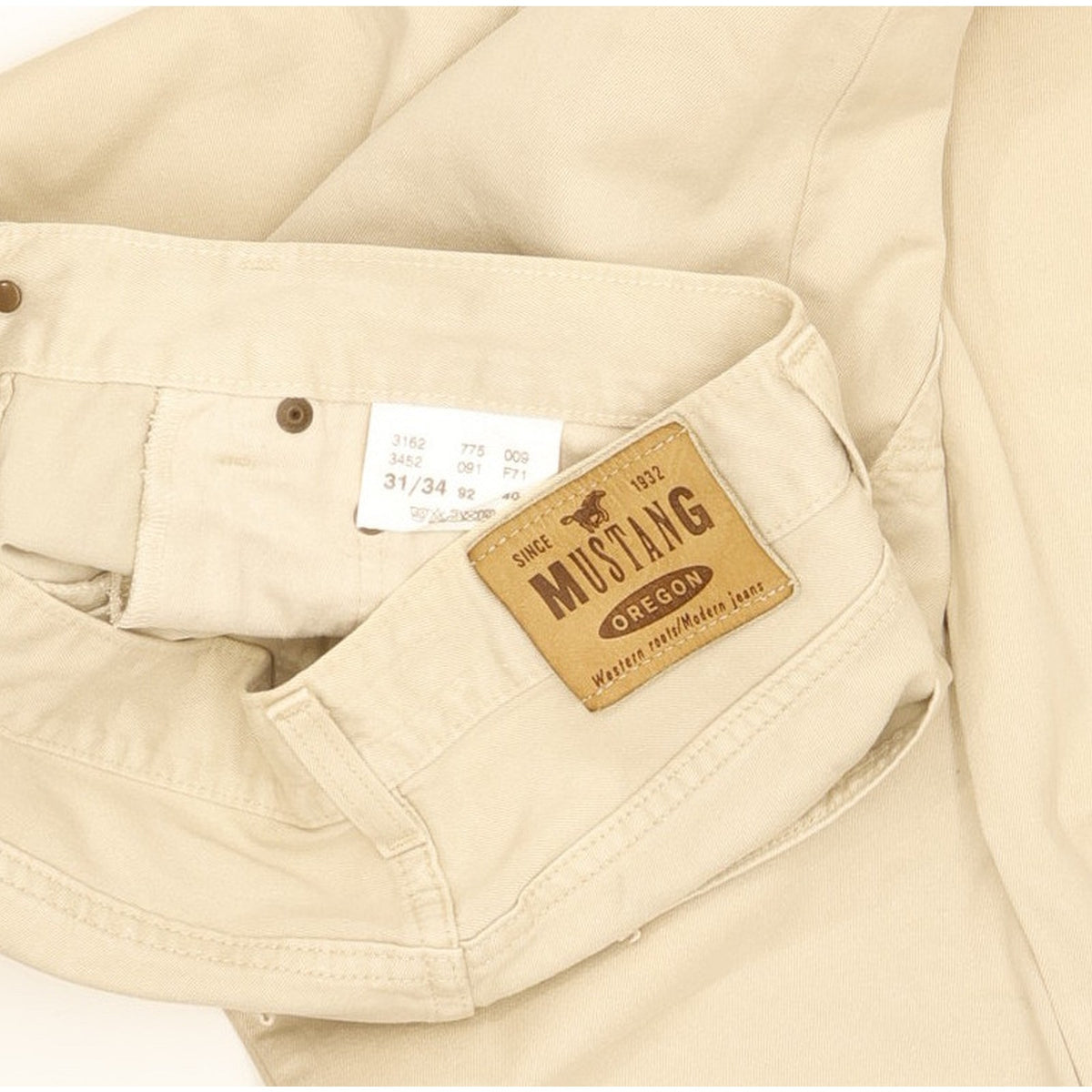 Mustang Oregon Men Beige Straight Regular Jeans W30 L33