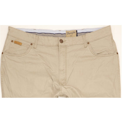 Wrangler Texas Men Beige Straight Regular Stretch Jeans W40 L32