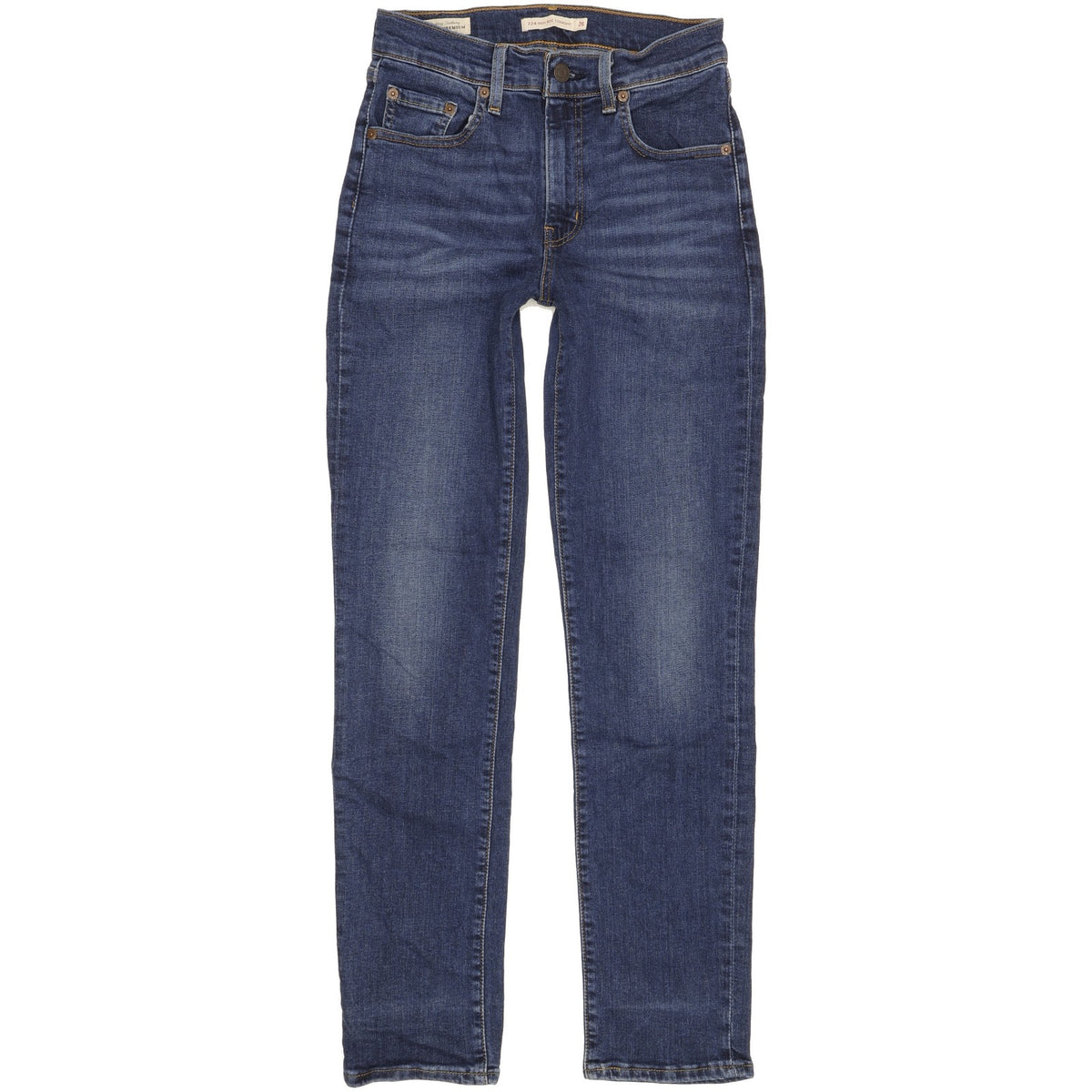 Levi's 724 Women Blue Straight Slim Stretch Jeans W26 L30