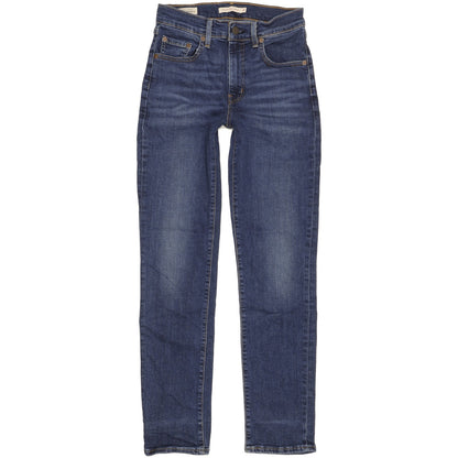 Levi's 724 Women Blue Straight Slim Stretch Jeans W26 L30