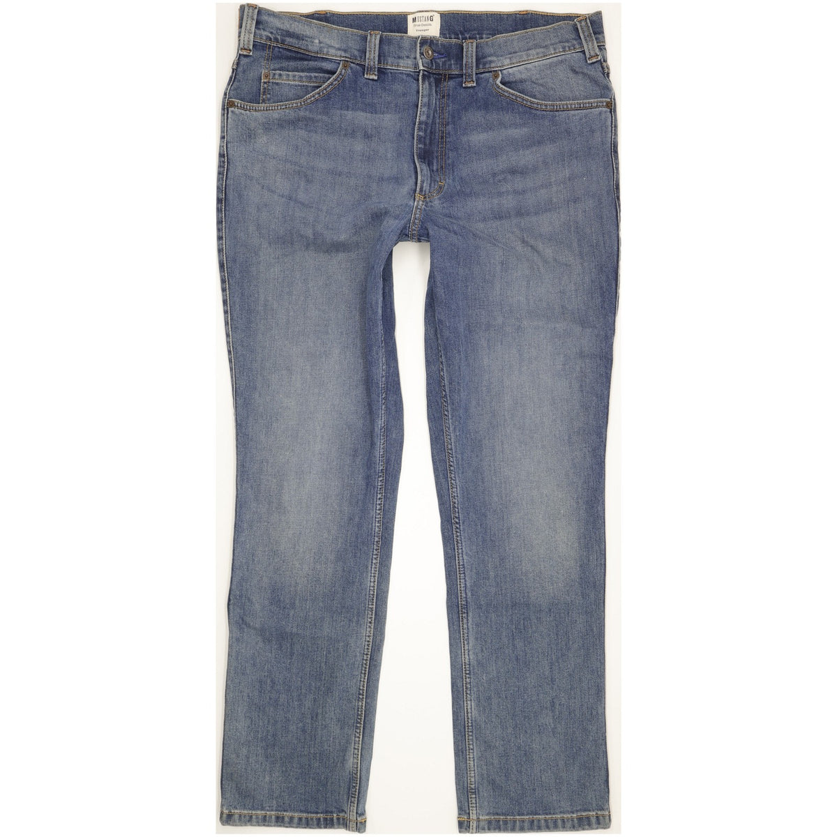Mustang Tramper Men Blue Straight Regular Stretch Jeans W38 L32