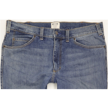 Mustang Tramper Men Blue Straight Regular Stretch Jeans W38 L32