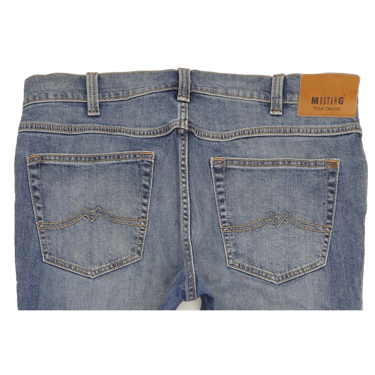 Mustang Tramper Men Blue Straight Regular Stretch Jeans W38 L32