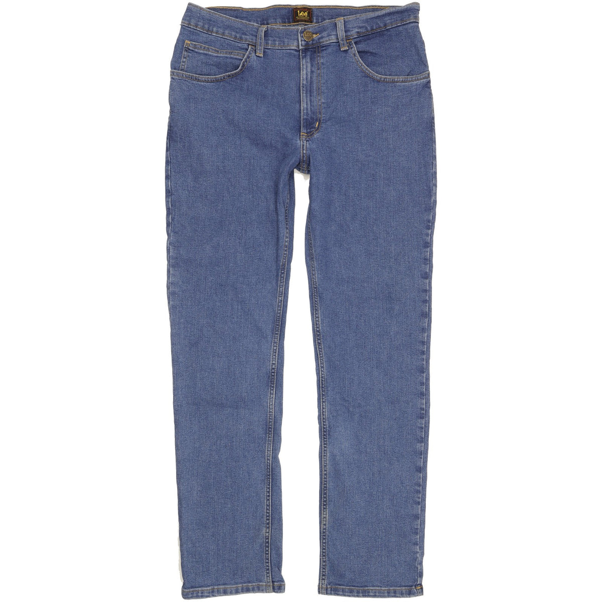 Lee Men Blue Straight Regular Stretch Jeans W33 L32