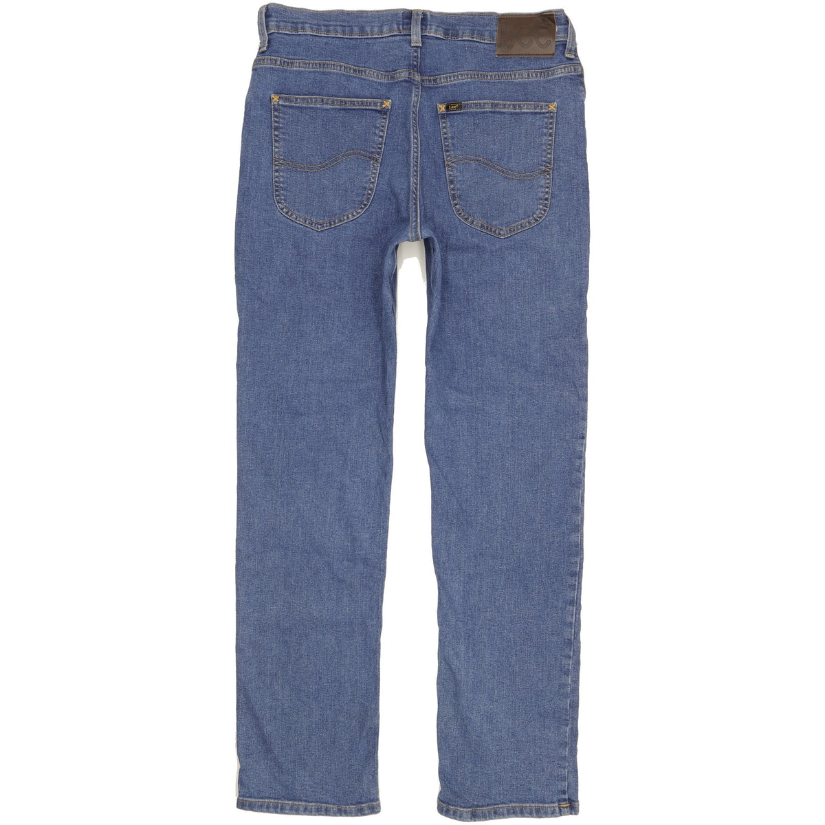 Lee Men Blue Straight Regular Stretch Jeans W33 L32