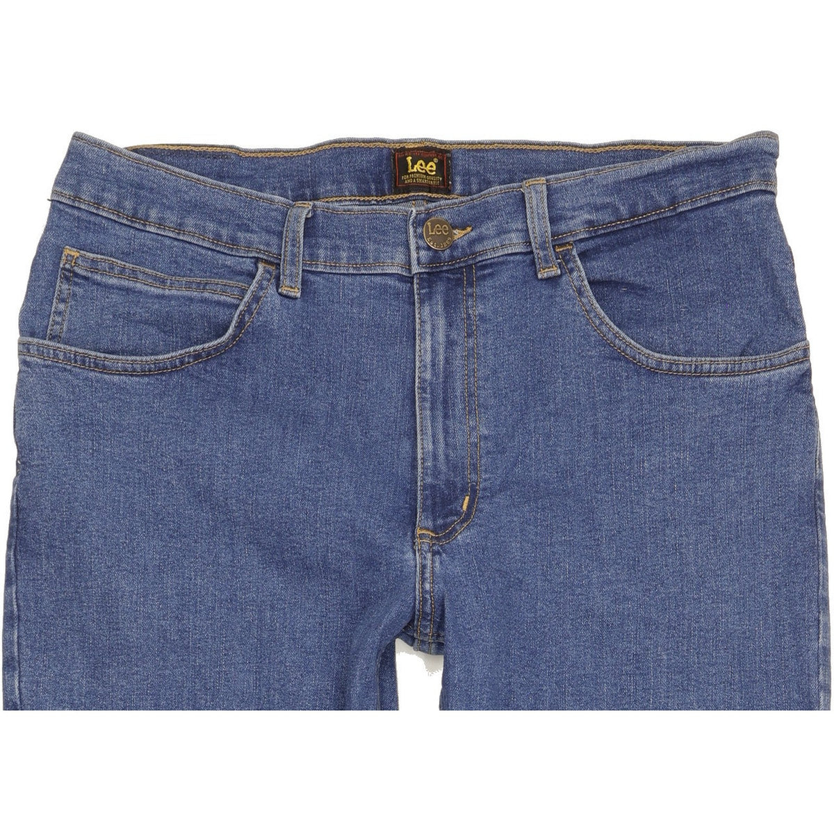 Lee Men Blue Straight Regular Stretch Jeans W33 L32