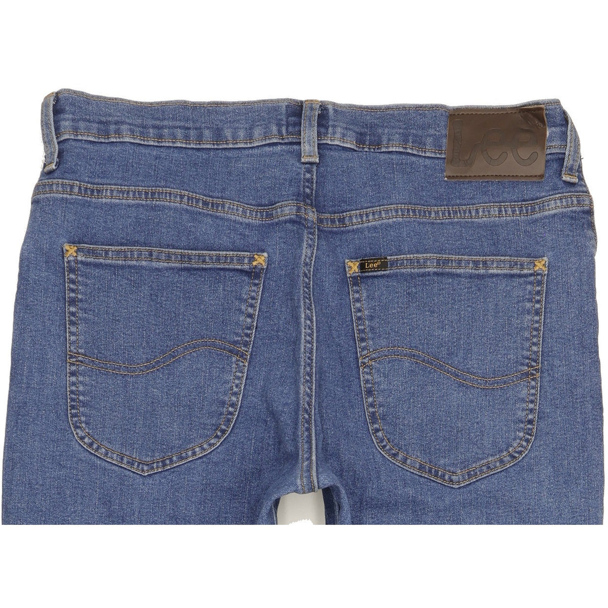 Lee Men Blue Straight Regular Stretch Jeans W33 L32
