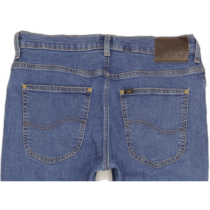 Lee Men Blue Straight Regular Stretch Jeans W33 L32