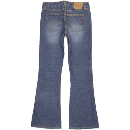 Levi's 519 Women Blue Flared Slim Stretch Jeans W28 L31