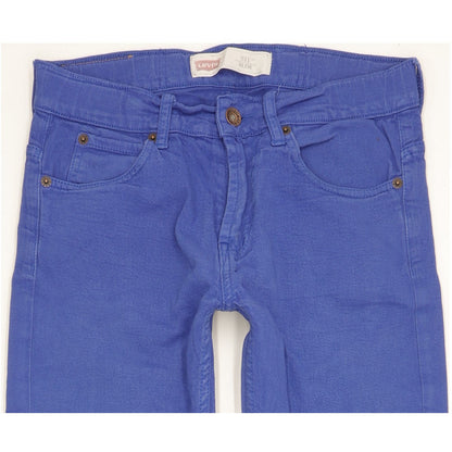 Levi's 511 Kids Blue Straight Slim Stretch Jeans W28 L29