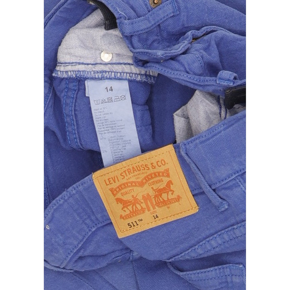 Levi's 511 Kids Blue Straight Slim Stretch Jeans W28 L29