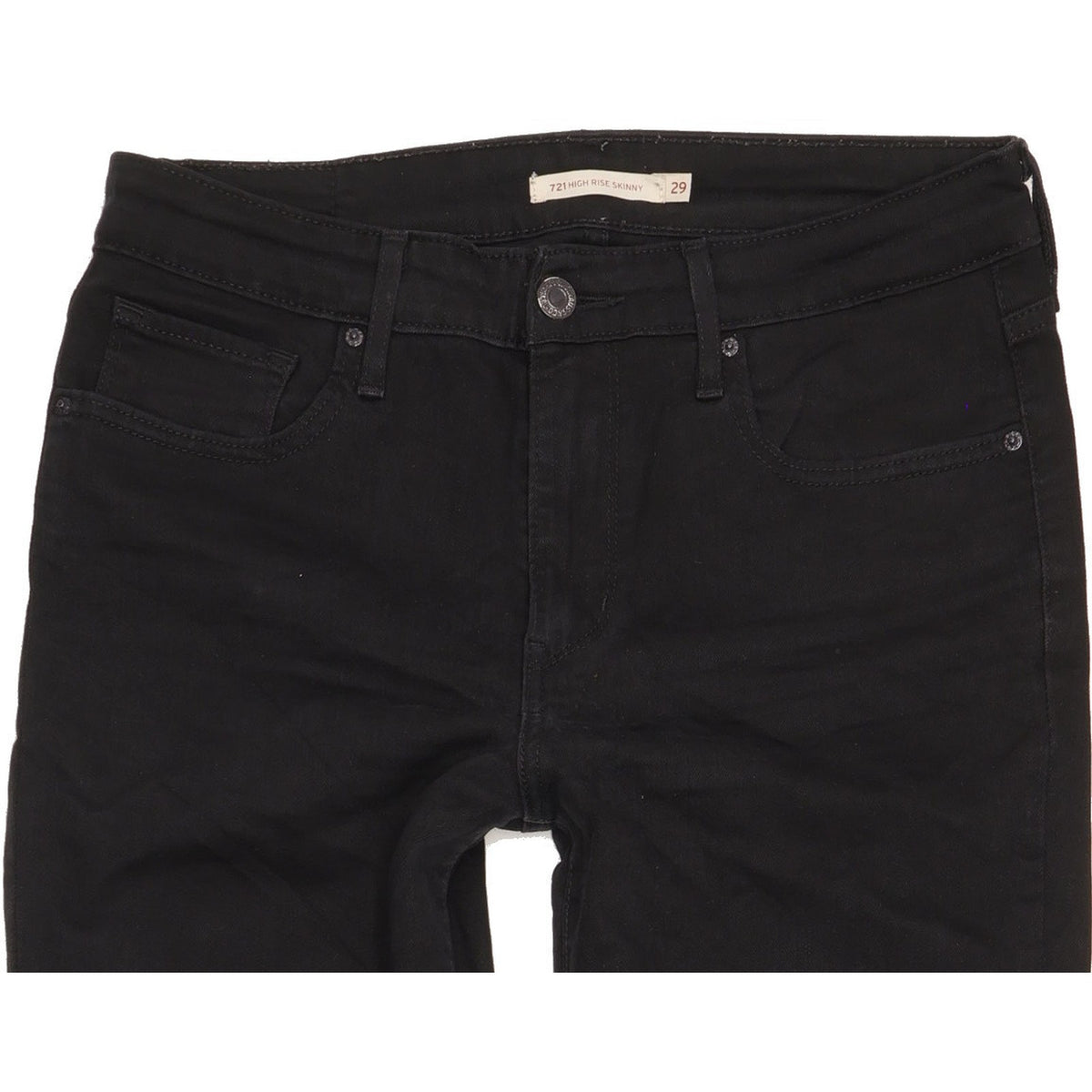 Levi's 721 Women Black Skinny Slim Stretch Jeans W29 L33
