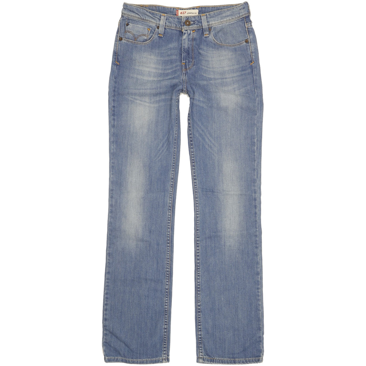 Levi's 627 Women Blue Straight Slim Stretch Jeans W28 L32