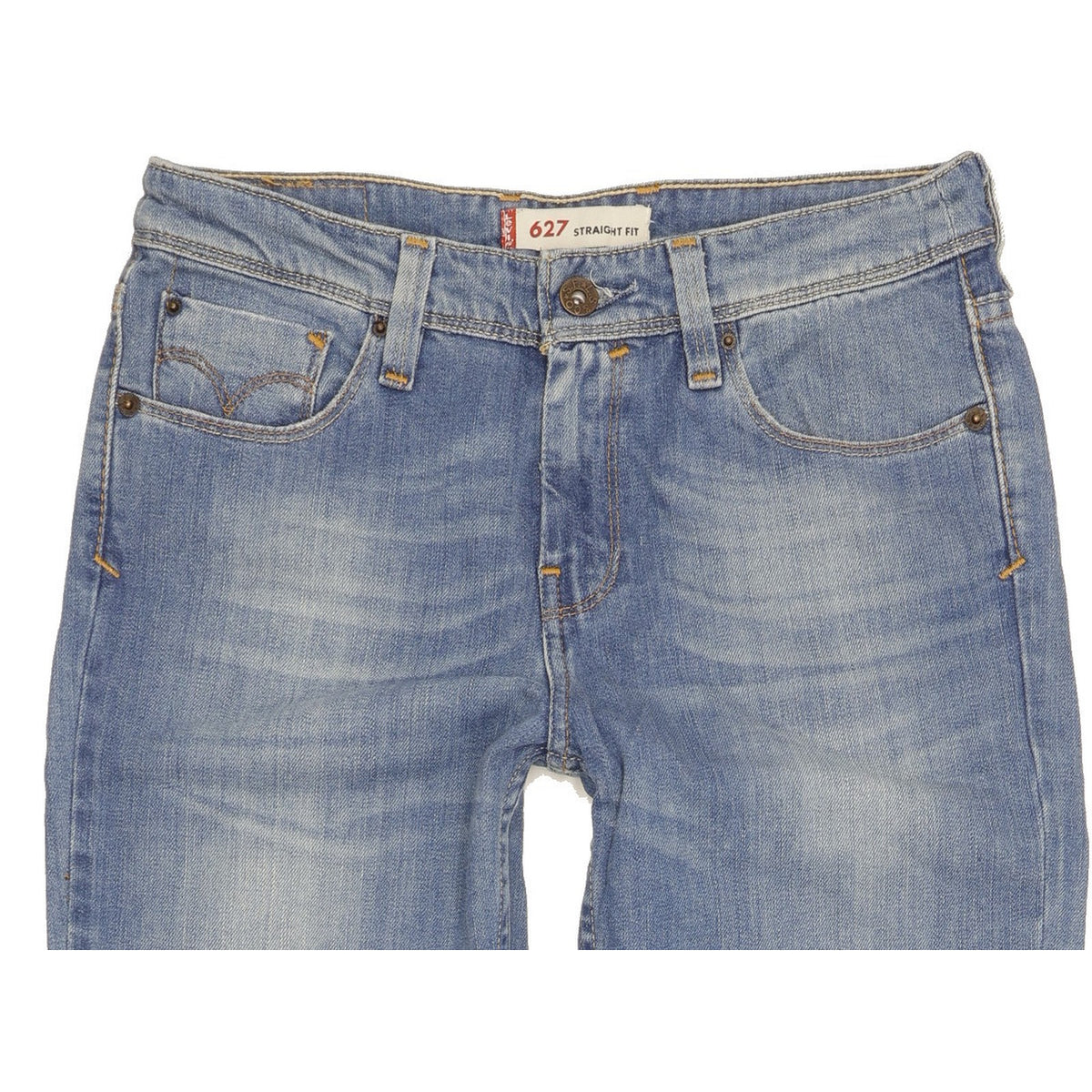 Levi's 627 Women Blue Straight Slim Stretch Jeans W28 L32