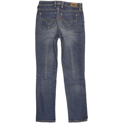 Levi's 628 Women Blue Straight Slim Stretch Jeans W30 L29