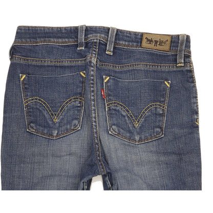 Levi's 628 Women Blue Straight Slim Stretch Jeans W30 L29