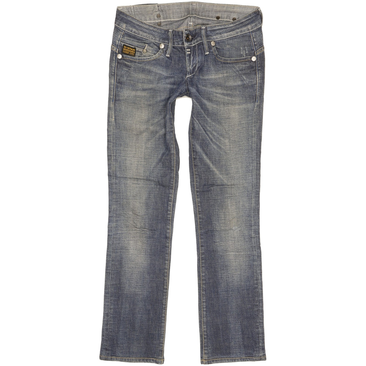 G-Star Women Blue Straight Slim Stretch Jeans W28 L29