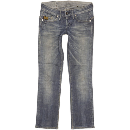 G-Star Women Blue Straight Slim Stretch Jeans W28 L29