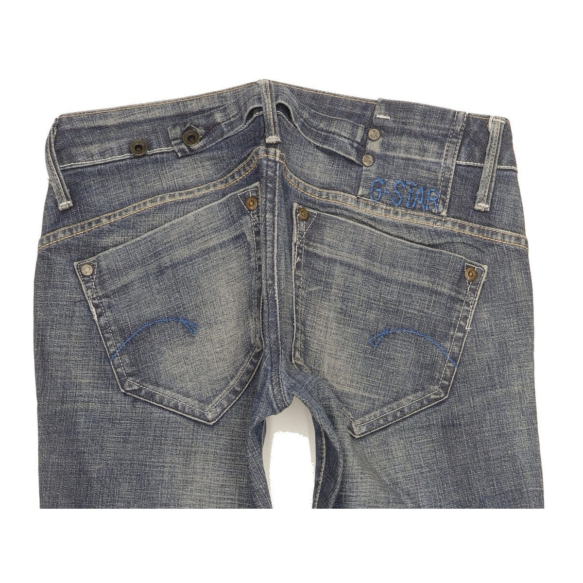 G-Star Women Blue Straight Slim Stretch Jeans W28 L29