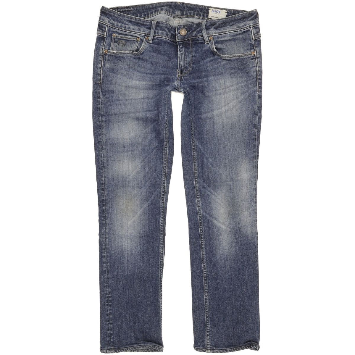 G-Star Women Blue Straight Slim Jeans W30 L28