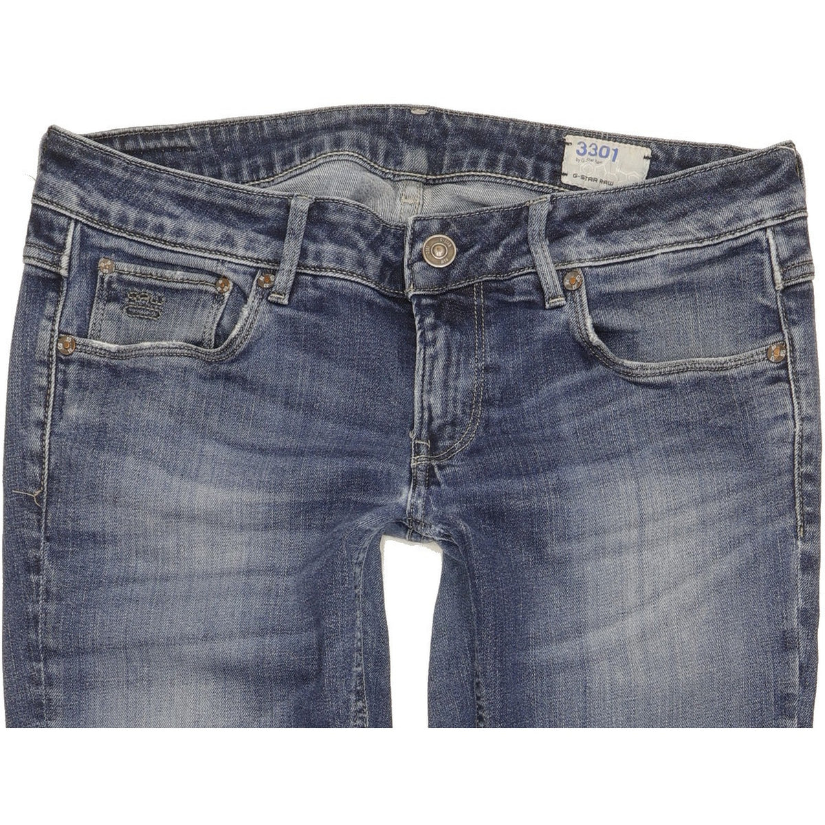 G-Star Women Blue Straight Slim Jeans W30 L28