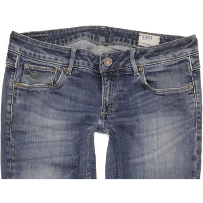 G-Star Women Blue Straight Slim Jeans W30 L28