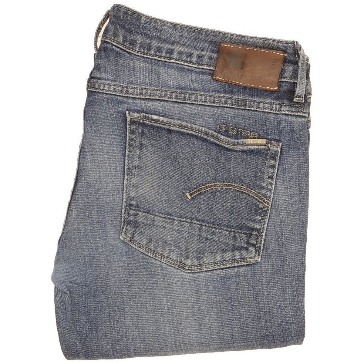 G-Star Women Blue Straight Slim Jeans W30 L28