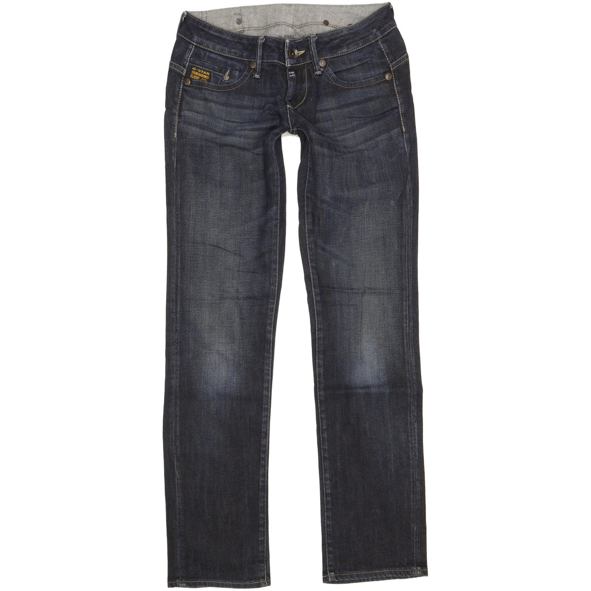 G-Star Midge Women Navy Straight Slim Stretch Jeans W27 L32
