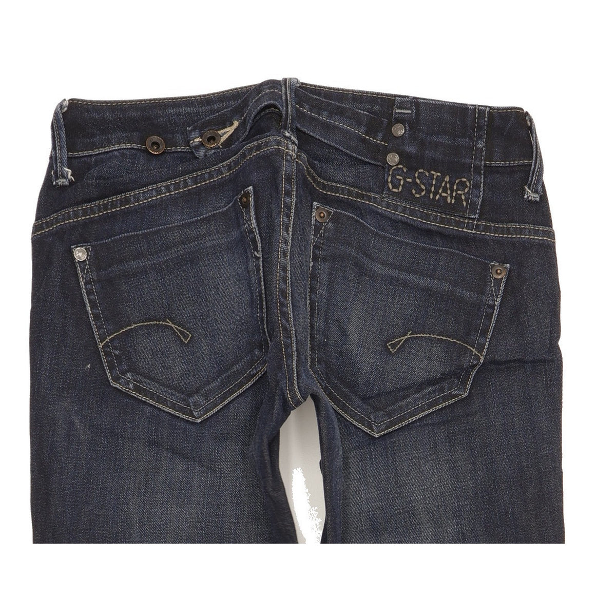 G-Star Midge Women Navy Straight Slim Stretch Jeans W27 L32