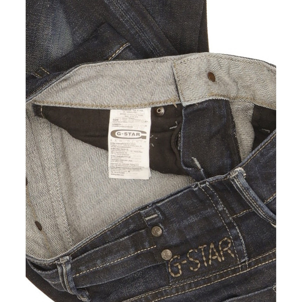 G-Star Midge Women Navy Straight Slim Stretch Jeans W27 L32