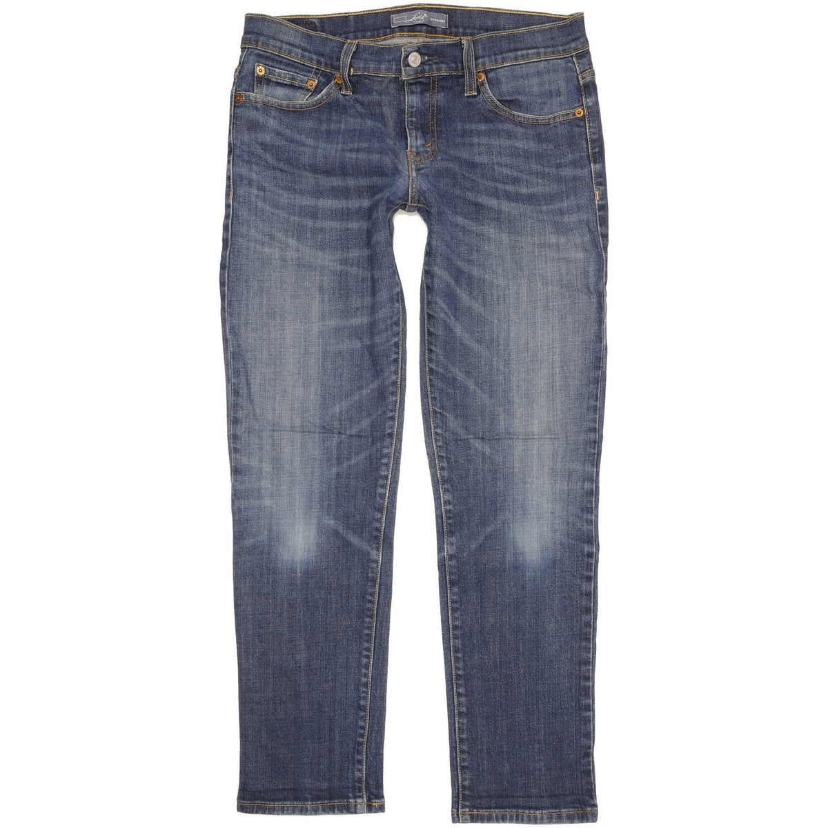 Levi's Women Blue Straight Slim Boyfriend Stretch Jeans W28 L29