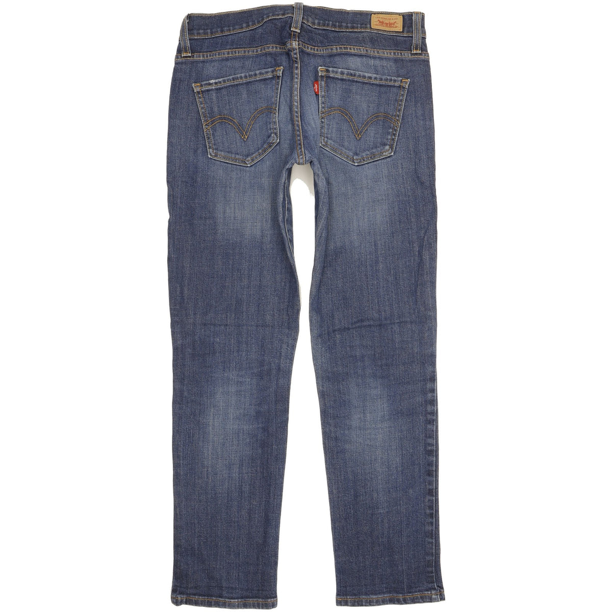 Levi's Women Blue Straight Slim Boyfriend Stretch Jeans W28 L29