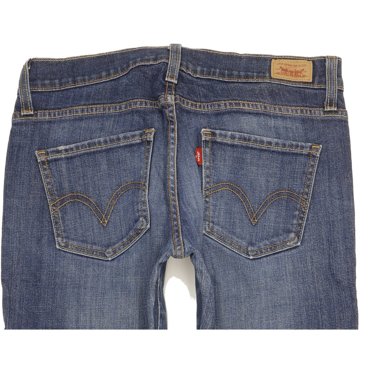 Levi's Women Blue Straight Slim Boyfriend Stretch Jeans W28 L29